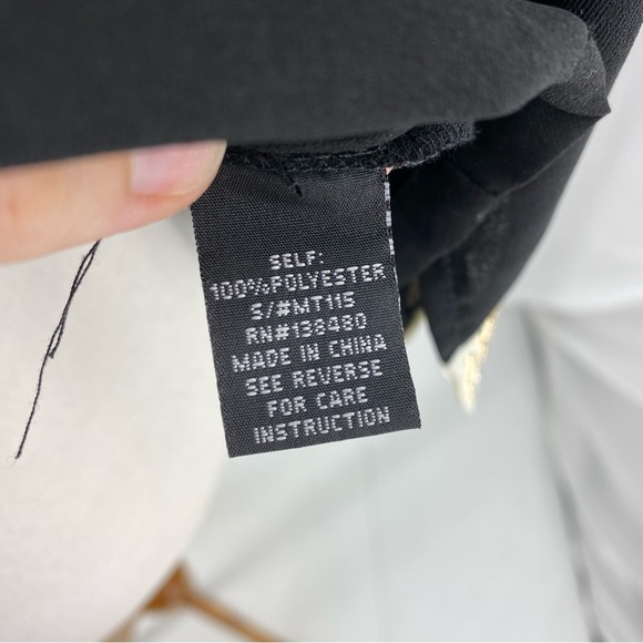 I. Madeline Black & Cream Beaded Trim Long Sleeve Shirt - Picture 7 of 7